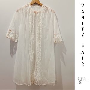 Vintage 50s Vanity Fair Chiffon Peignoir Robe